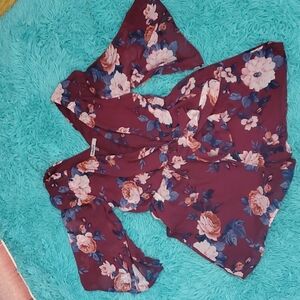 Bailey Blue Floral Bell Sleeve Romper